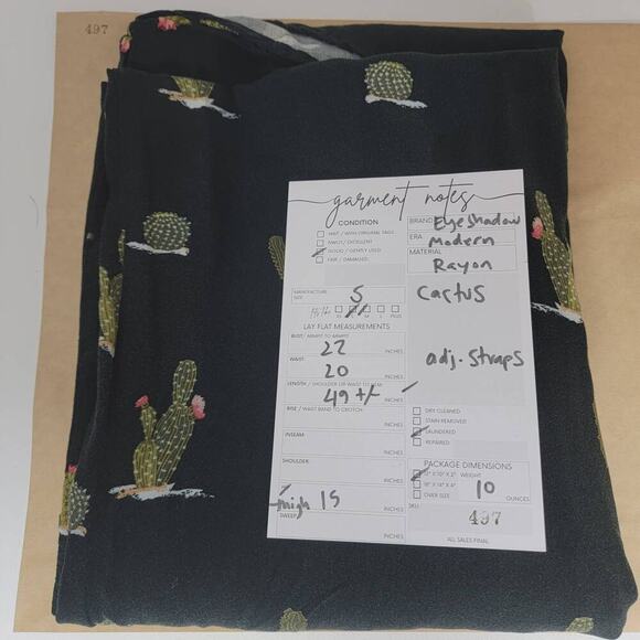 Eyeshadow Romper Small Succulent Cactus Print 497 - Picture 11 of 12